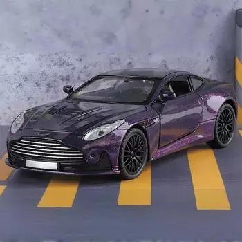 Новый 1:32 Aston Martin DB12 GT Суперкар Литой Металлический Сплав Модель Машины Звук И Свет Хобби Коллекционные Украшения Подарок На День Рождения Мальчики no box синий