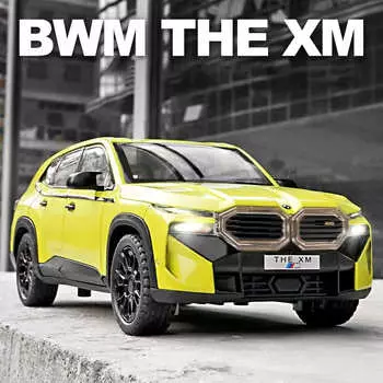 Новый 1:32 BMW XM SUV шестидверный имитация литой игрушечной машинки модель со звуком и светом инерционный механизм детская коллекция игрушек украшения подарок на день рождения мальчика белый