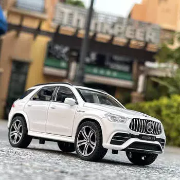Новый 1:32 GLE 63S SUV Модель легкосплавного автомобиля, литая металлическая игрушка, модель внедорожника, высокая имитация звука и света, инерционная коллекция, подарок для детей и мальчиков красный