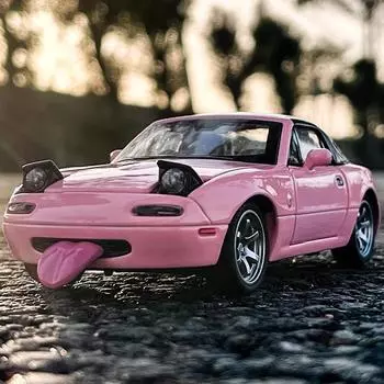 Новый 1:32 Mazda MX5 MX-5 Суперкар Металлический сплав Литые игрушки Модель автомобиля Коллекционные предметы Подарок на день рождения Звук и свет Детские игрушки Хобби