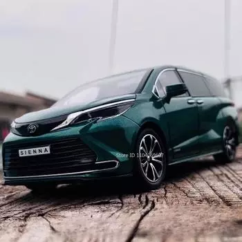 Новый 1:Игрушечная модель автомобиля SIENNA MPV Van в масштабе 24, литая под давлением миниатюрная модель с откидывающейся назад звуком и светом, дверь автомобиля может открываться, коллекционная модель для мальчиков и детей, подарок белый