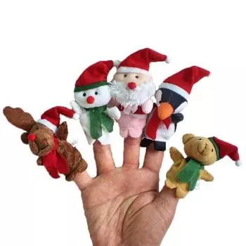 Новый 1 комплект/5 шт. смешанные пальчиковые куклы-животные плюшевые тканевые куклы развивающие детские игрушки для рук