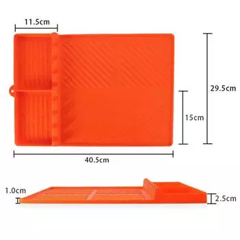 Новый 1 комплект силиконовый коврик для гриля, подкладка для гриля для кухни, готовки, столешницы (оранжевый)