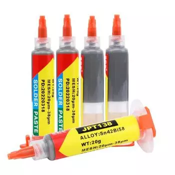 Новый 1 шт., 15/20 г, точка плавления: 183/138 Игольная трубка для паяльной пасты DIY Сварка SMD Компонент Чип PCB Припой Удобный, быстрый и прочный 138° 15G