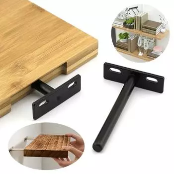 Новый 1 шт. 4 6 складной кронштейн для полки, скрытые плавающие настенные кронштейны для полок для тяжелых условий эксплуатации 1Pcs