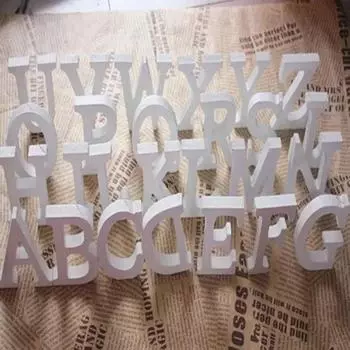 Новый 1 шт. DIY отдельно стоящие деревянные буквы белого алфавита для свадьбы, дня рождения, вечеринки, украшения для дома, индивидуальный дизайн имени QQL