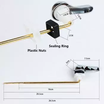 Новый 1 шт. Серебристая ручка для унитаза Передний комплект для замены для бачков унитаза с передним креплением