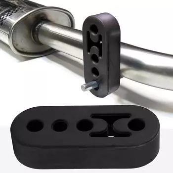 Новый 1 шт. универсальный кронштейн для крепления выхлопной трубы автомобиля, вешалка с 4 отверстиями, кронштейн для крепления выхлопной трубы автомобиля, задний резиновый глушитель, вешалка