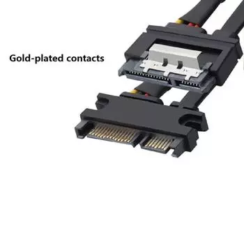 Новый 1 x 50см SATA 22Pin 7+15 Папа к Маме Комбинированный Кабель-Удлинитель для Данных и Питания 22Pin