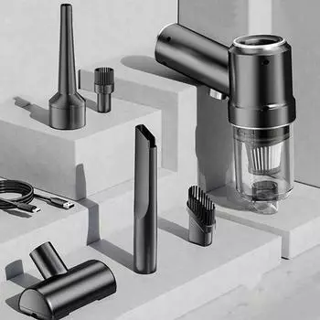 Новый 20000Pa бесщеточный автомобильный пылесос 3в1 портативный прибор для уборки мини-пылесос для влажной и сухой уборки бытовой Basic чёрный