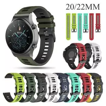 Новый 20 22 мм умный ремешок для часов для Huawei Watch GT 2 GT2 Pro ремешок на запястье GT2 42 46 мм GT2E силиконовый спортивный ремешок для часов браслет Correa