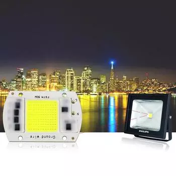 Новый 20W 30W 50W светодиодный чип встроенный прожектор DIY COB 220 В для лампы проектора 20W-Warm White