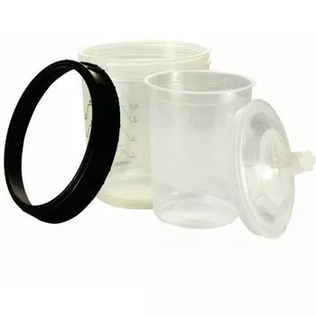 Новый 22 унц. Одноразовый стакан для краски 1 жесткий стакан и воротник для краскопульта типа H/O Quick Cup