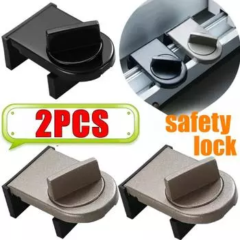 Новый 2/1PC сплав раздвижные двери окна замок безопасности регулируемые замки безопасности двери противоугонная защита замок дома защитные защелки A 1PCS
