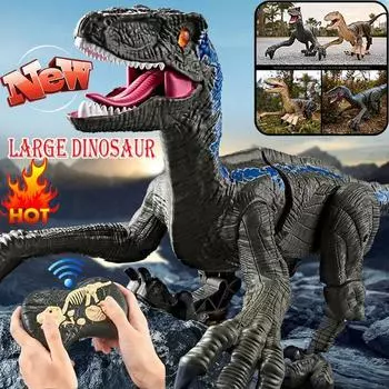 Новый 2,4G электрический большой пульт дистанционного управления робот-динозавр игрушки-динозавры с дистанционным управлением большие динозавры звуковой свет игрушка ходячие животные игрушки для мальчиков Large Dinosaur синий