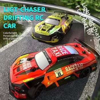 Новый 2.4G пульт дистанционного управления для дрейфа автомобиля 1:18 полноразмерных игрушечных машинок с дистанционным управлением GTR, гоночных машин на радиоуправлении, высокоскоростных внедорожных игрушек, рождественских подарков для детей красный