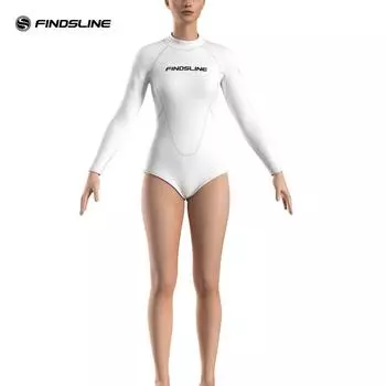 Новый 2-миллиметровый хлоропреновый каучук CR от Shuishang, суперэластичный женский купальник для дайвинга, серфинга, купальник для плавания, защита от холода L белый