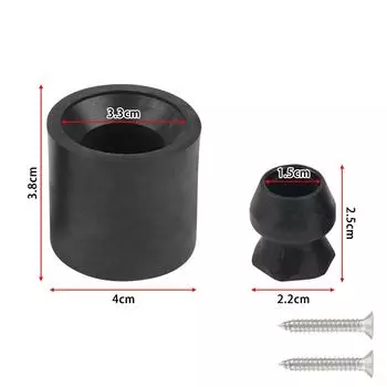 Новый 2 пластиковых стержня + 2 резиновых гнезда + 4 винта Комплект бампера окна подходит для RV прицепа