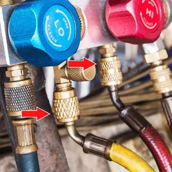 Новый 2 шт. R410a адаптер для вакуумного порта зарядки металлический преобразователь для мини-сплит-системы кондиционера HVAC холодильное обслуживание золотой