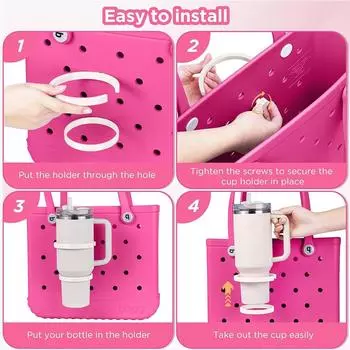 Новый 2 шт. Сумка Подстаканник Простая Современная Сумка-тоут Пляжная сумка Аксессуары