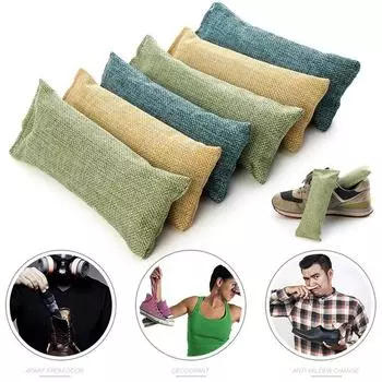 Новый 2 шт. / Упаковка бамбуковый уголь мешок дезодорант для удаления запаха активированный уголь шкафы обувь дезодорант(Кол