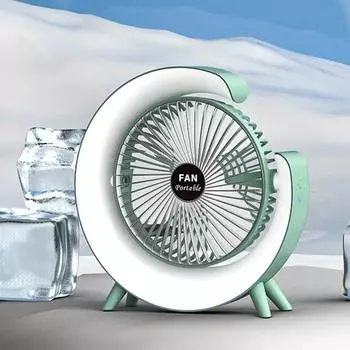 Новый 2 в 1 USB небольшой охлаждающий вентилятор красочный бегущий конь лампа стоячий мини портативный вентилятор для домашнего рабочего стола офисные принадлежности зелёный