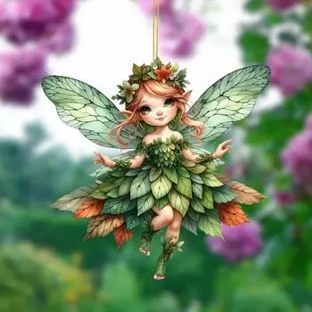 Новый 2D плоский акриловый милый зеленый сказочный кулон акриловый плоский автомобильный зеркальце заднего вида украшение брелок кулон чехол для мобильного телефона кулон