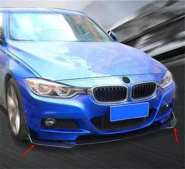 Новый 2X Универсальный Сплиттер Губа Переднего Бампера Защита Кузова Диффузор Комплект Для Автомобиля Черный