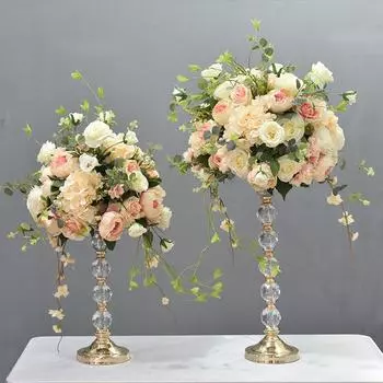 Новый 30/40 см искусственный цветочный шар для украшения стола шелковый римский цветочный горшок свадебное украшение сценический дорожный свинец реквизит для фотосъемки No flower racks