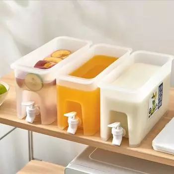 Новый 3,5 л кувшин для холодной воды большой емкости чайник для холодной воды с краном диспенсер для холодных напитков кухонный холодильник соковыжималка аксессуары