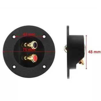 Новый 3 Круглый терминал с двойным креплением, подпружиненные гнезда-защелки, клеммная чашка для акустической колонки