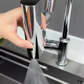 Новый 3-режимный водопадный кухонный кран, универсальный поворотный излив на 360°, распылитель для ванной комнаты, удлинитель для крана для раковины с дождевой водой чёрный