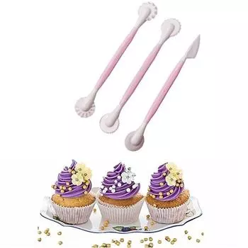 Новый 3 шт., набор инструментов для моделирования режущего ролика, флип-торт, пластичность, гравировальные инструменты