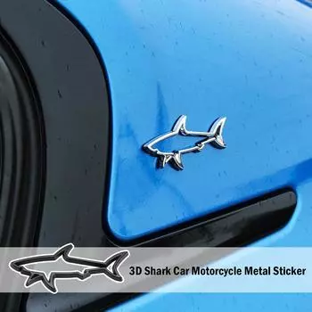 Новый 3D металлический автомобильный стайлинг наклейка полая рыба акула эмблема значок наклейки автомобили мотоцикл компьютер топливный колпачок аксессуары чёрный