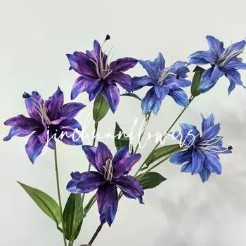 Новый 3D-печатный цветок-имитация лилии для свадебного и домашнего декора, реквизит для фотосъемки, цветочные материалы розы красного