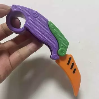 Новый 3D печатный гравитационный коготь-нож, игрушка для снятия стресса, бабочка, Непоседа, захват для рук, сенсорная игрушка, складной нож-коготь, редис для подарка