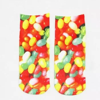 Новый 3D-принт с изображением животных, тигра, панды, кошки, собаки, льва, конфет, мяса, искусства, красочные женские забавные носки, новинка, подарок, дропшиппинг