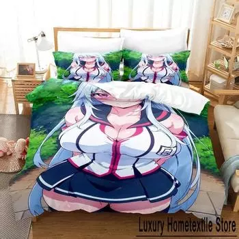 Новый 3D-принт Сексуальная кормящая девушка, молодая женщина Большой сундук Комплект постельного белья Аниме комплект из трех предметов для взрослых и детей Спальня Пододеяльник Наборы 70x133cm 2pcs