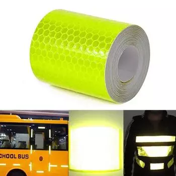 Новый 3M флуоресцентный чистый желтый светоотражающий стикер для автомобиля, грузовика, мотоцикла, предупреждающие знаки безопасности