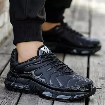 Новый 48 размер, рабочая защитная обувь на воздушной подушке для мужчин, рабочие кроссовки, обувь со стальным носком, женские защитные ботинки с защитой от проколов 40 чёрный