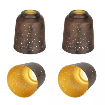 Новый 4 шт. 5*5*5,6 Звезда Стиль Металлический Вентилятор Светильник Подвесной Светильник Настенный Абажур, Ржавчина, Соединитель 1-5/8 , Диаметр 5 чёрный