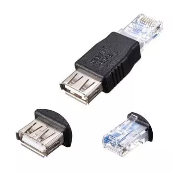 Новый 4 шт. RJ-45 Папа к Стандартный USB 2.0A Мама Адаптер Розетка ADSL Модем или Маршрутизатор