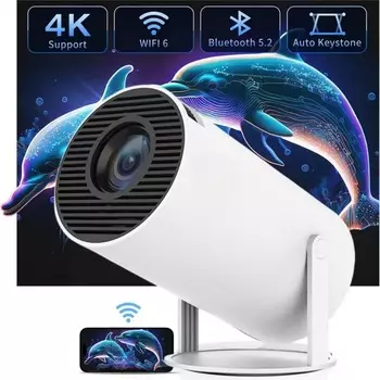 Новый 4K Android 11 двойной Wi-Fi6 200 ANSI Allwinner H713 BT5.0 1080P 1280*720P Full HD офисный домашний кинотеатр портативный мини-проектор на открытом воздухе EU