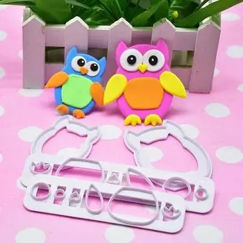 Новые 4 шт. формочки для печенья в виде совы 4 шт. пластиковые формы для печенья помадка формы для печенья DIY инструменты для украшения торта Baki