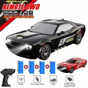 Новый 4WD Super Drift Car Remote Control RC Truck RTR Radio GTRPRO 4x4 Racing Car AE86PRO Toys для детей, детей и взрослых, рождественский подарок 1 battery чёрный