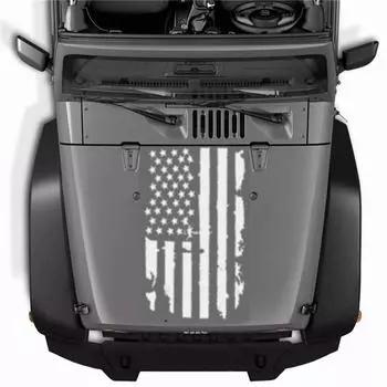 Новый 51*90СМ Белый Стиль Флага Графика Наклейка Декаль На Капот Окно Автомобиля Грузовика