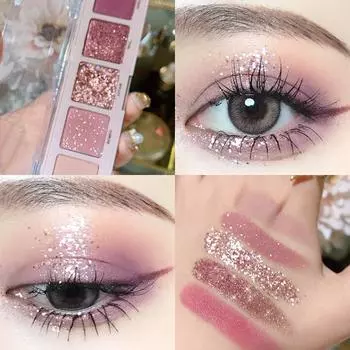 Новый 5-цветный лоток для теней для век естественного цвета, водостойкий цвет земли, перламутровый матовый, стойкий контурный лоток для теней для век, макияж для глаз, студенческий женский макияж коричневый