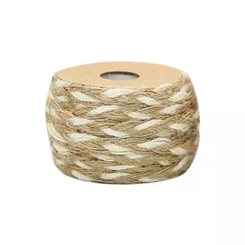 Новый 5 м двойной цвет натуральный джутовый шпагат веревка шнур DIY ремесло мешковины Альбом для украшений