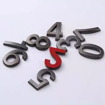 Новый 5 см номерной знак современный знак 1 шт отель цифры наклейка номер популярный дом высокое качество 0-9 дверь адрес Gold 6