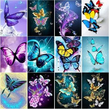 Новый 5D DIY Алмазная картина Бабочка Алмазная вышивка животных вышивка крестиком полная круглая дрель ремесла искусство домашний декор подарок Full Round 15x20CM